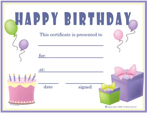 6 Best Images of Birthday Printable Gift Certificates Templates ...