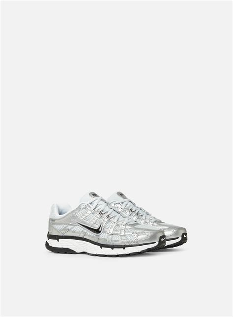 Nike P-6000 White/Black/Metallic Silver Women's