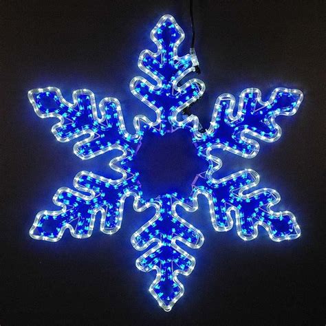 36" LED Rope Light Snowflake Cool White/Blue - Novelty Lights Inc