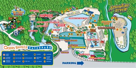 Ocean Breeze Waterpark Trail Map | Liftopia