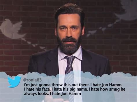 Jon Hamm from Celebrity Mean Tweets From Jimmy Kimmel Live! | E! News