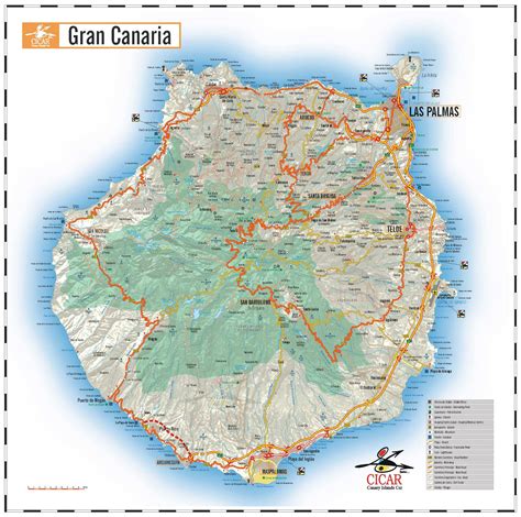 Large Gran Canaria Maps for Free Download and Print | High-Resolution ...