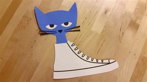 Create Pete the Cat inspired Craft by using the free craft templates ...