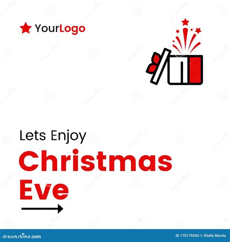 Christmas Eve Banner Design Stock Vector - Illustration of banner, logo ...