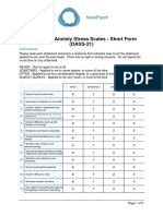 DASS 21 With Scoring Sheet | PDF | Major Depressive Disorder | Anxiety