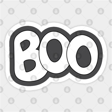 BOO text art in white bubble letters - Boo Creepy Cute Halloween Text ...