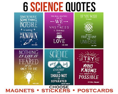 Science Quote Stickers Inspirational Women in Science Gift - Etsy Singapore