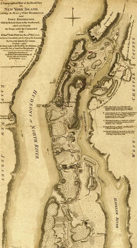 Plan of the attack of Fort Washington 1776 Drawing by Vintage Military ...