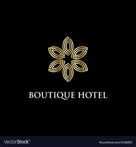 Modern boutique hotel logo design inspiration Vector Image