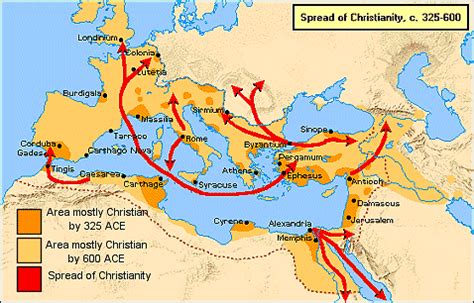 Spread of Christianity | Christianity, Roman empire map, Map