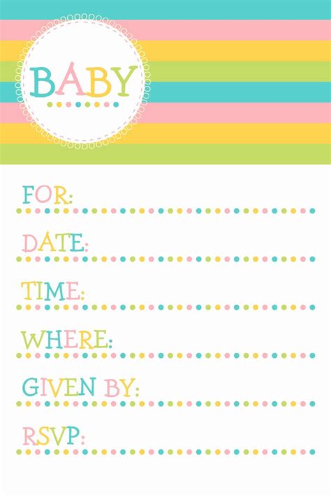 Printable Baby Shower Invitation Template Inspirational I… in 2020 ...