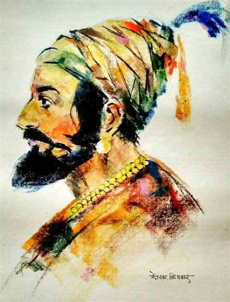 Chhatrapati Shivaji Maharaj by Shekhar N. Pawar | Painting, Art outfit ...