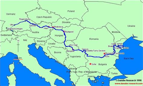 Map of the Danube river | ออสเตรีย, ประเทศเนเธอร์แลนด์