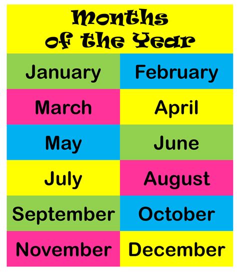 Months Of The Year Clipart - ClipArt Best