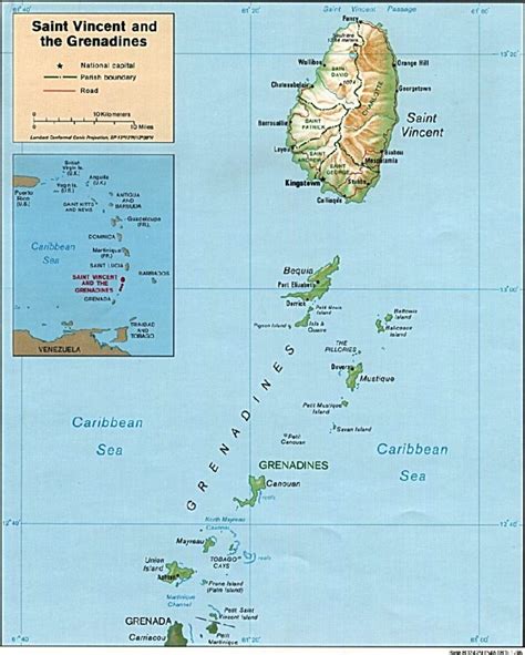 Map of Saint Vincent and the Grenadines – Bequia Net