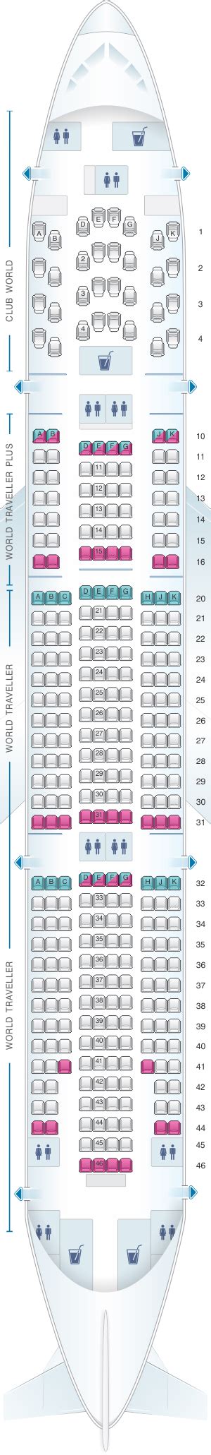 Seat Map British Airways Boeing B777 200 LGW layout | SeatMaestro