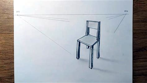 How to draw a chair in two point perspective