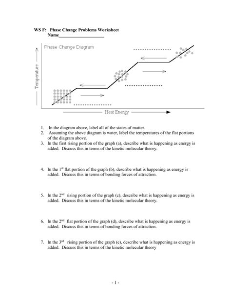 Phase Change Worksheet Answers - Zipworksheet.com