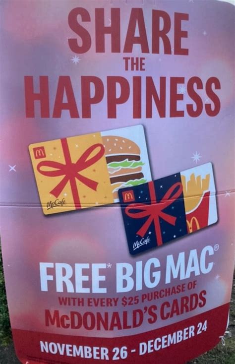 McDonald's Canada Promotion: FREE Big Mac With $25 Gift Card Purchase ...