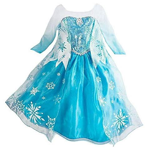 WNQY Princess Elsa Fancy Dress Costume Little Girls Halloween Cosplay ...