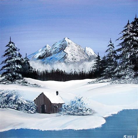 Little Snowy Cabin by S Hill