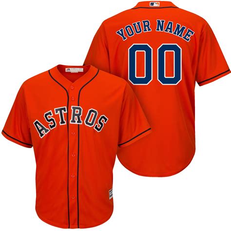 Majestic Houston Astros Orange Cool Base Custom Jersey