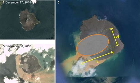 Krakatoa Before And After