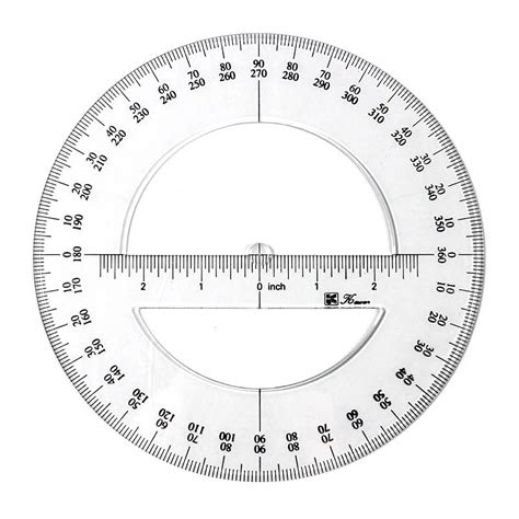 BE-TOOL 360 Degree Protractor Ruler Circle Measuring Tool for Drawing ...