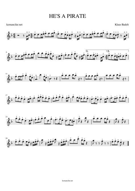 Pirates of The Caribbean Violin Sheet Music | Free Sheet Music