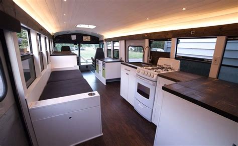 This Couple's School Bus Is a Modern Motorhome for Working & Traveling ...