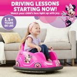 Disney's Minnie Mouse 6V Bumper Car, Toddler Ride On Mini Race Kids Toy ...