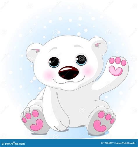 Cute Polar Bear Cub stock vector. Illustration of camera - 12464057