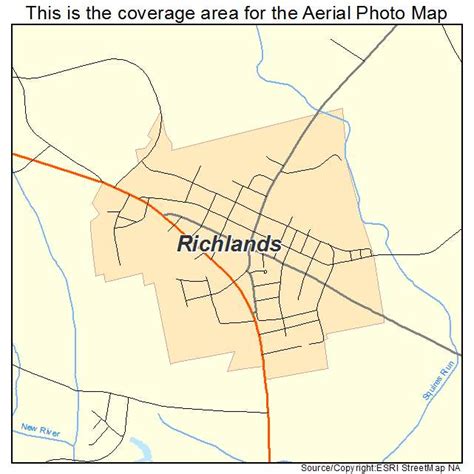 Aerial Photography Map of Richlands, NC North Carolina