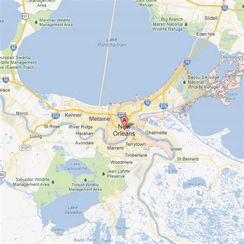 Map Of New Orleans And Surrounding Area - Brande Susannah