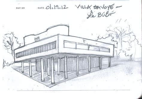 sketch 020 - january 20 | villa savoye by le corbusier (in c… | Flickr