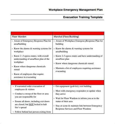 Emergency Management Plan Template