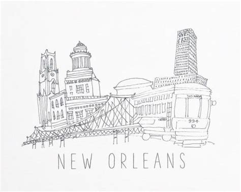 New Orleans Skyline Drawing at PaintingValley.com | Explore collection ...