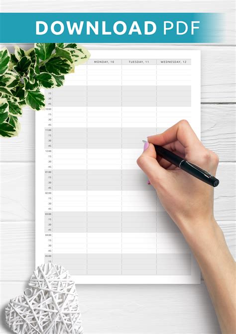 Download Printable Appointment Calendar Template - Vertical Two Page ...