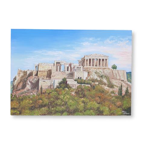 Acropolis- Oil painting on canvas ZGR-012 - Canvas Greece