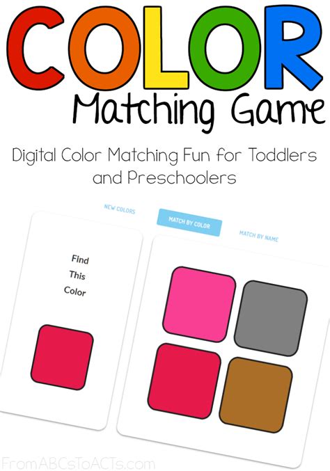 Online Color Matching Game for Kids - From ABCs to ACTs