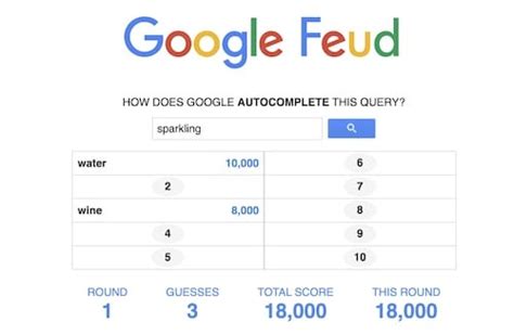 Play Google Feud Game Online - Online Tools