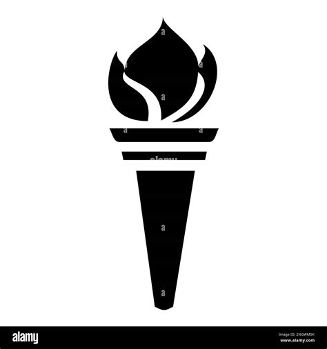 Torch symbol icon illustration Stock Photo - Alamy