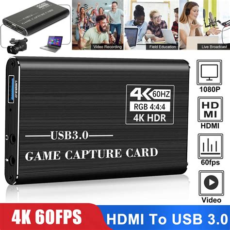 Capture Card,USB 3.0 HD 1080P 60 Ultra-Low Latency, High Performance ...