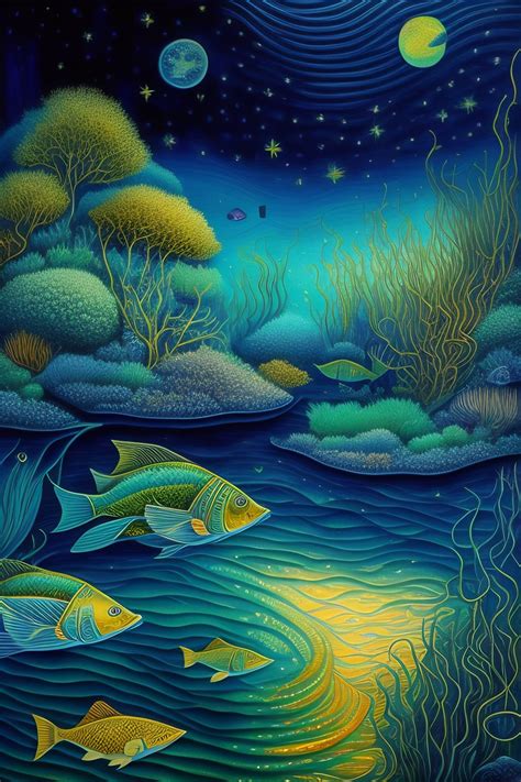 Lexica - Color line drawing of a beautiful magical underwater paradise ...