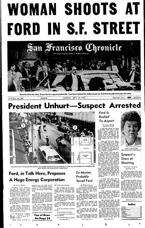 Chronicle Covers: The SF assassination attempt on President Ford - San ...