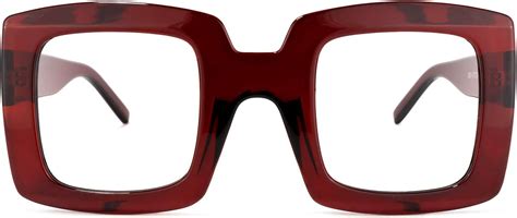 Buy Zeelool Chic Oversized Thick Square Eyeglasses Frame for Women with ...