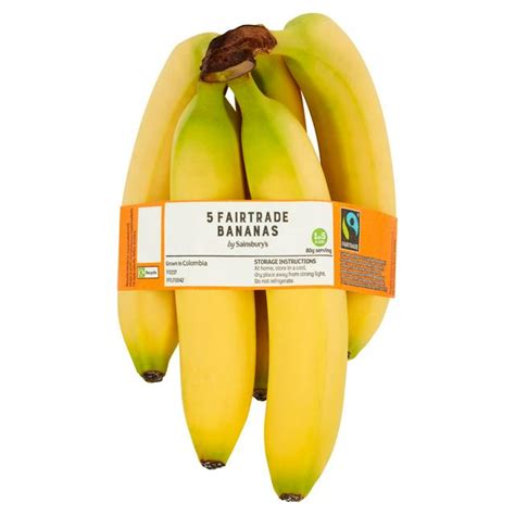 Sainsbury's Fairtrade Bananas x5 - £0.78 - Compare Prices