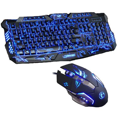 New Tri color Backlight Pro Gamer Keyboard Gaming Keyboard 6 Buttons ...