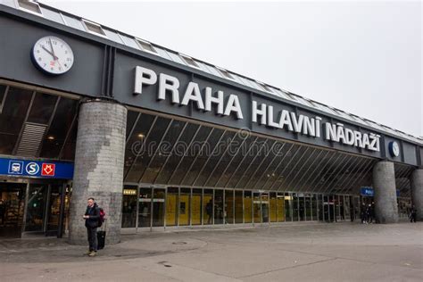 Facade of Praha Hlavni Nadrazi Prague Main Train Station As a ...