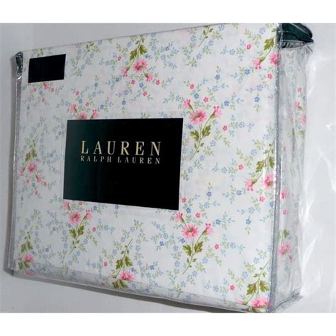 Ralph Lauren - Ralph Lauren King Sheet Set 4pc -Blue Floral Blosooms ...